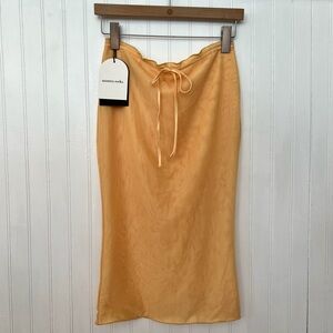 Mistress Rocks Midi Skirt Lemon Yellow